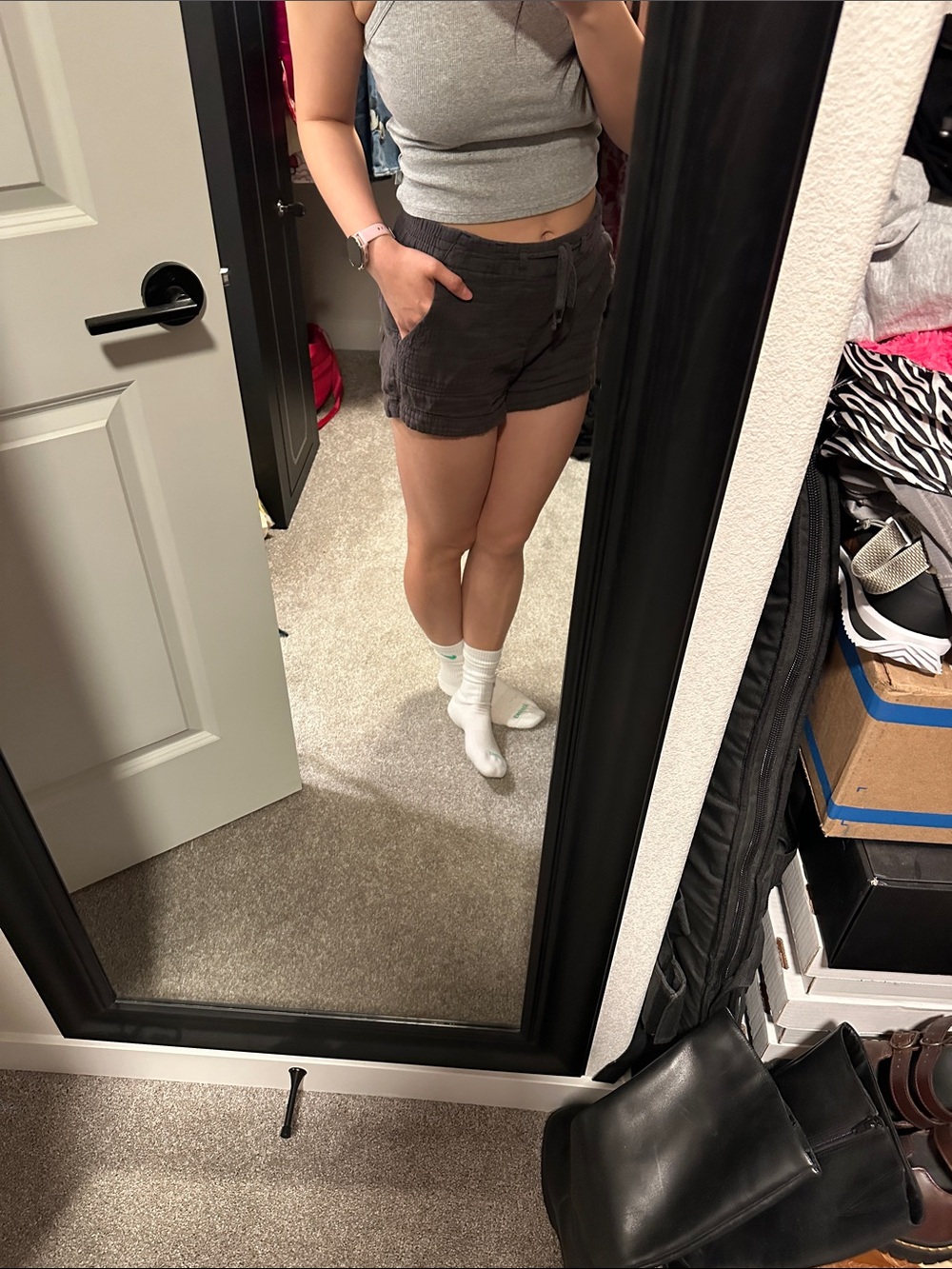 Women's Drawstring Linen Blend Casual Shorts